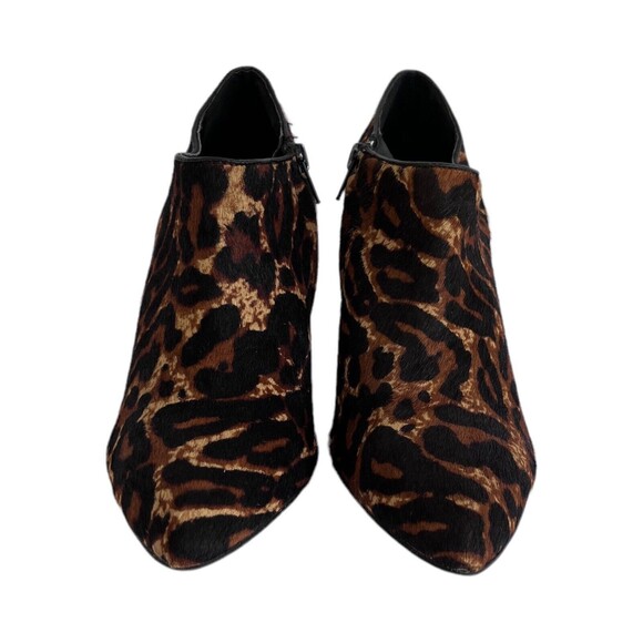Antonio Melani Carlin LEATHER Side Zipper ANKLE Booties Cheetah Print SIZE 9.5M - Picture 5 of 10